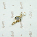 Georgian Flower Watch Key with Agate