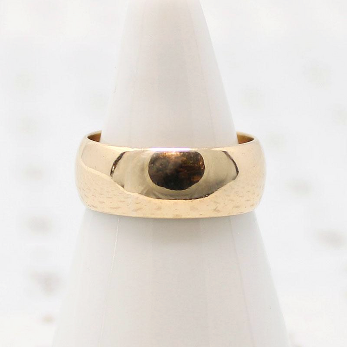 Subtly Curved Wide Vintage Wedding Band