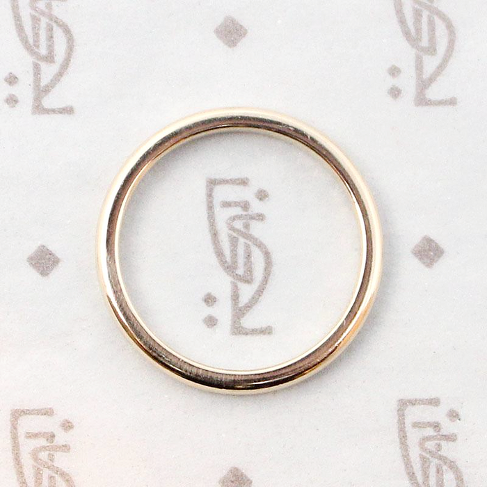 Narrow Wed-Lok Vintage Gold Wedding Band