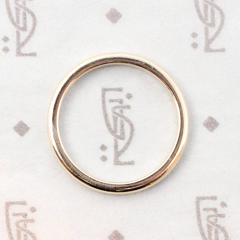 Narrow Wed-Lok Vintage Gold Wedding Band