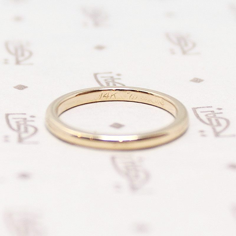 Narrow Wed-Lok Vintage Gold Wedding Band