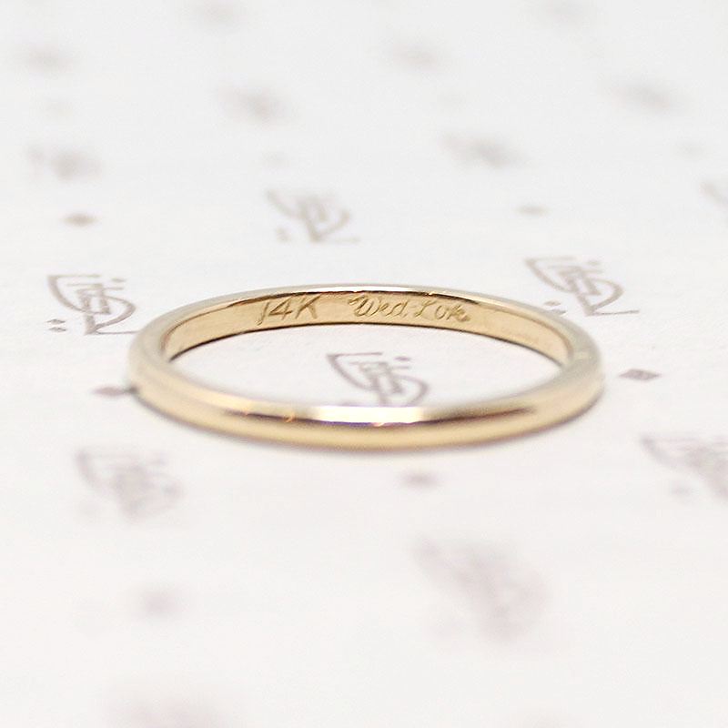 Wed-Lok Narrow Half Round Gold Band