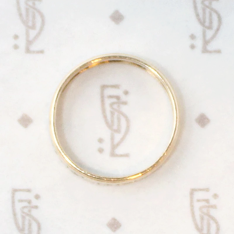 Hearts & Flowers Two Tone Romantic Wreath Band