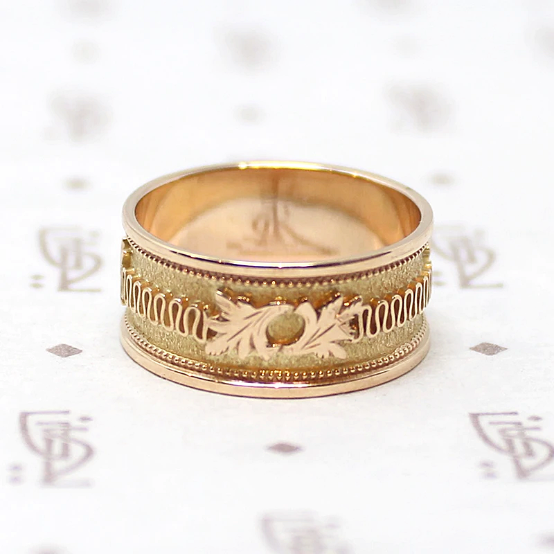 Victorian Revival Cigar Band with Meander