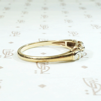 Beautifully Sculpted Two Tone Asymmetric Wedding Band