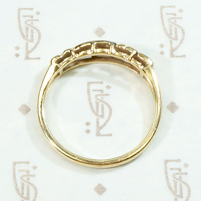 Beautifully Sculpted Two Tone Asymmetric Wedding Band
