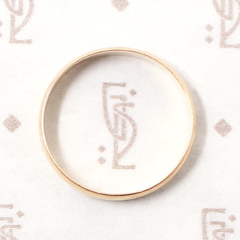 Edwardian Mellow Rosy Gold Wedding Band