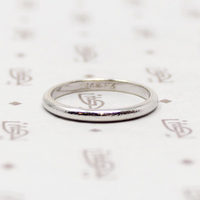 Mellow White Gold Slim Half Round Band
