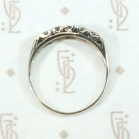 Pretty Five Diamond Wedding Band with Knife Edge Detail