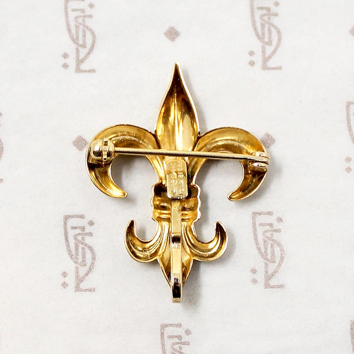 Fleur de Lis Chatelaine Brooch by Carl-Art Co.