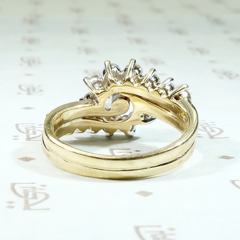 Sparkling Swirl of 70s Diamonds Engagement Ring