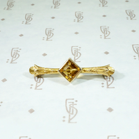 Darling Citrine Egyptian Revival Bar Pin