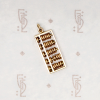 Tiny Working Abacus Gold Charm