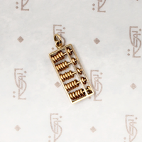 Tiny Working Abacus Gold Charm