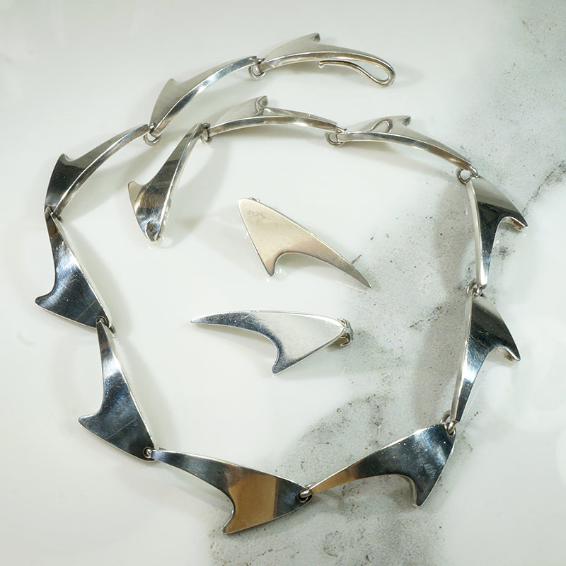 Danish Modern Silver Set by Bent Knudsen
