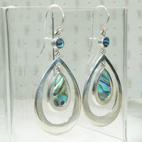 Dreamy Double Drop Earrings with Abalone Inlay
