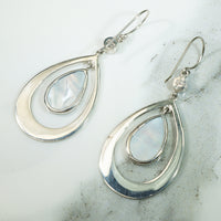 Dreamy Double Drop Earrings with Abalone Inlay
