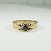 Sapphire Gold Victorian Belcher Ring