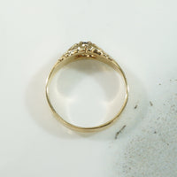 Sapphire Gold Victorian Belcher Ring