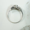 Romantic Scrolled Diamond & Platinum Bypass Ring