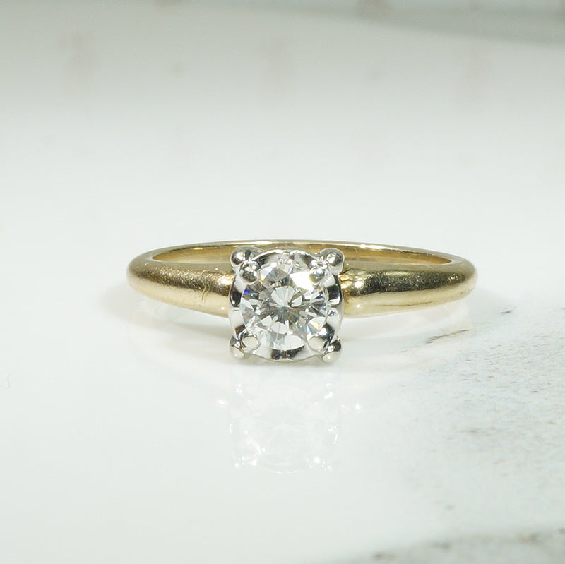 1940's Gold Diamond Solitaire