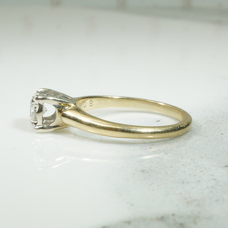 1940's Gold Diamond Solitaire