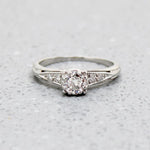 Classic Diamond & Platinum Engagement Ring by Jabel