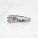 Classic Diamond & Platinum Engagement Ring by Jabel