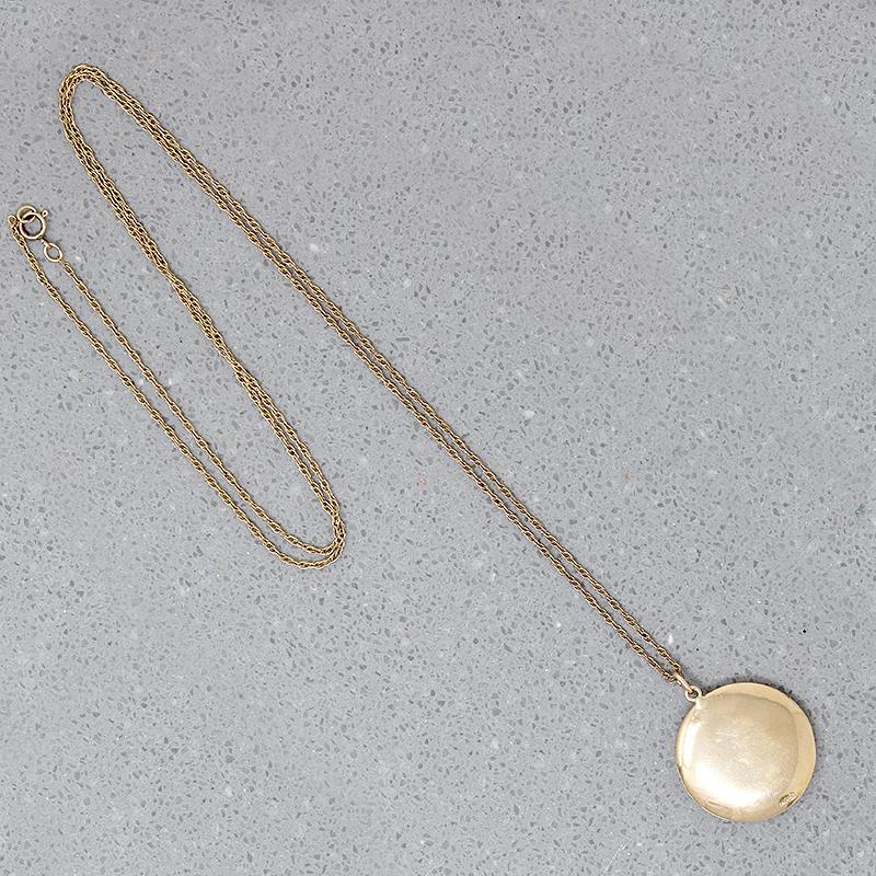Engraved Gold Edwardian Flower Locket
