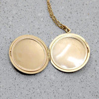 Engraved Gold Edwardian Flower Locket