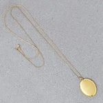 Pretty Engraved Gold Filled Oval Locket