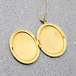 Pretty Engraved Gold Filled Oval Locket