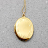 Pretty Engraved Gold Filled Oval Locket