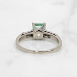 Timeless Emerald Ring with Baguette Accents
