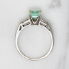 Timeless Emerald Ring with Baguette Accents