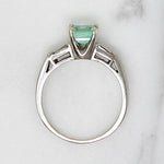 Timeless Emerald Ring with Baguette Accents