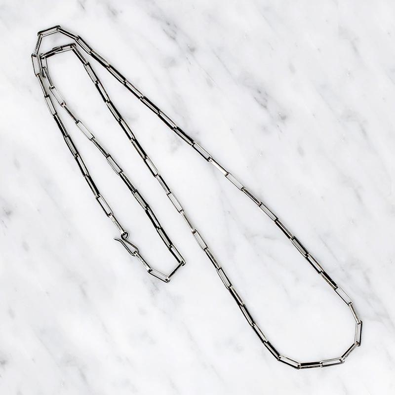 Rectangle Link Hand Made Sterling Chain