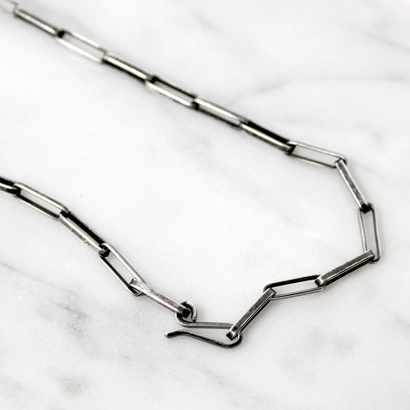 Rectangle Link Hand Made Sterling Chain