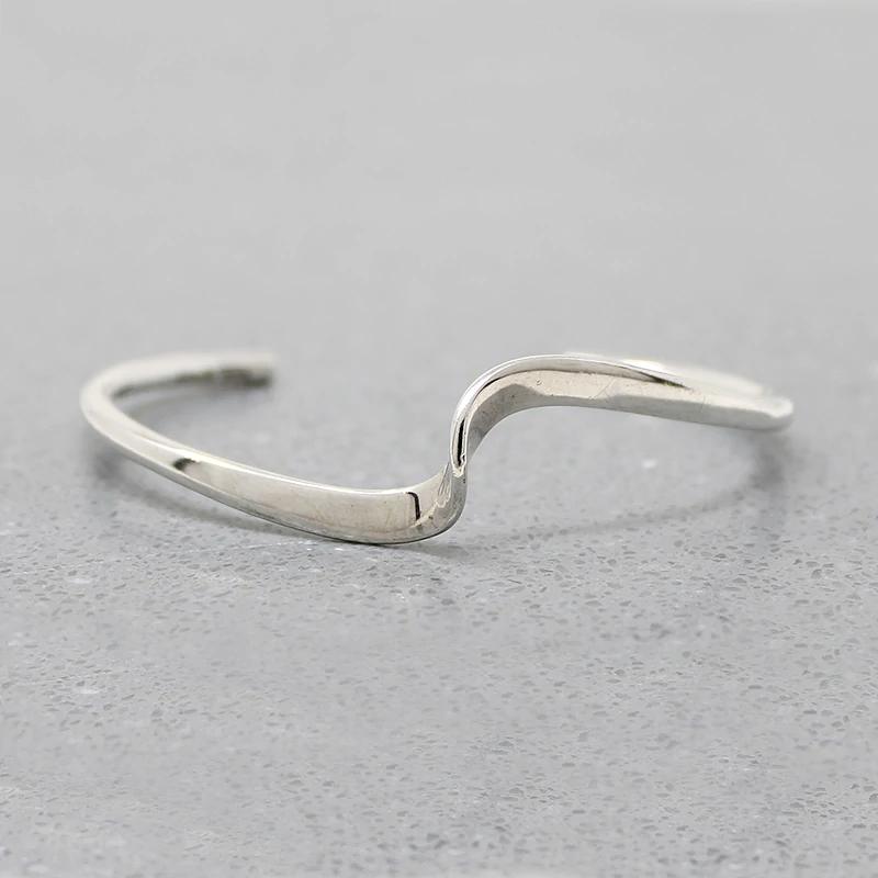 Twisted Wave of Sterling Silver Cuff Bracelet