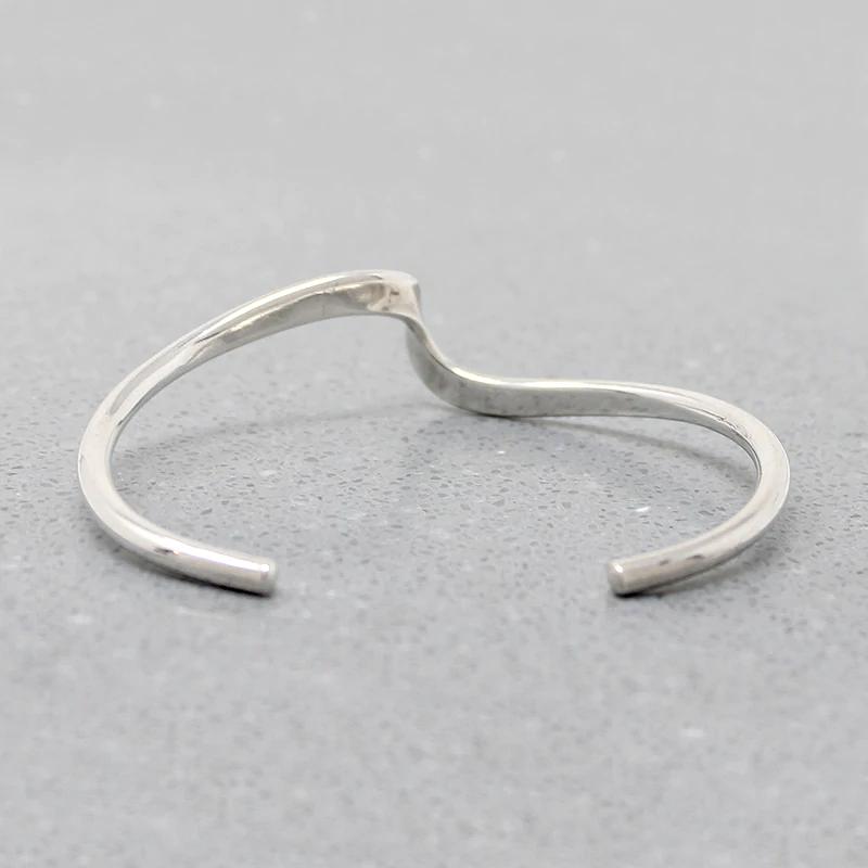 Twisted Wave of Sterling Silver Cuff Bracelet