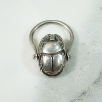 Vintage Egyptian Revival Scarab Swivel Ring