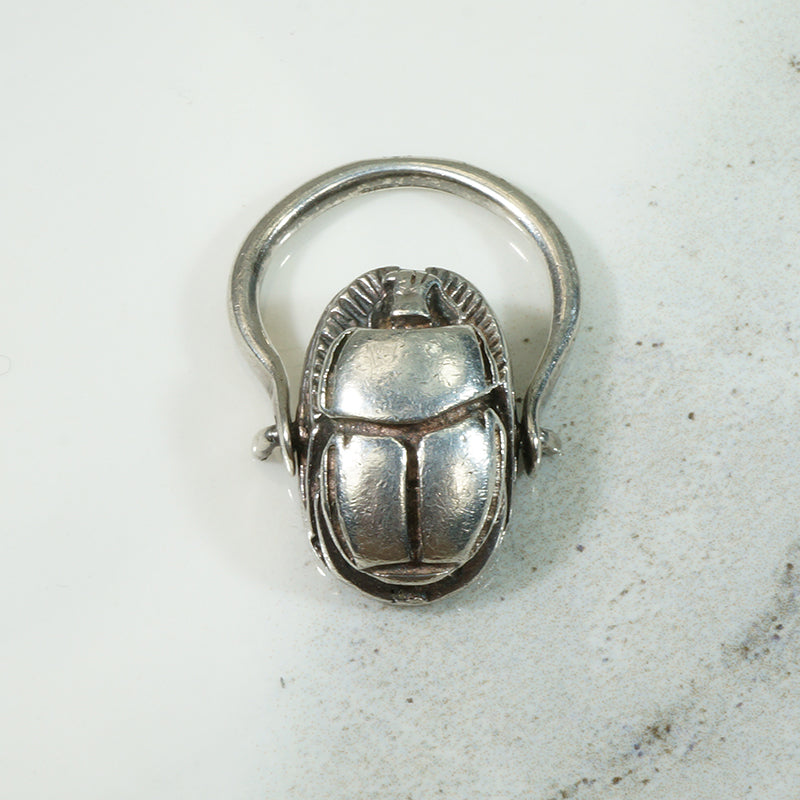 Vintage Egyptian Revival Scarab Swivel Ring