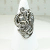 Art Nouveau Woman's Profile Ring in Sterling