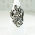Art Nouveau Woman's Profile Ring in Sterling
