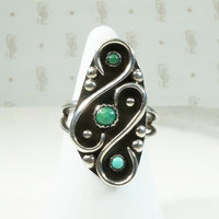 Unusual & Attractive Sterling Ring with Turquoise