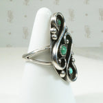 Unusual & Attractive Sterling Ring with Turquoise