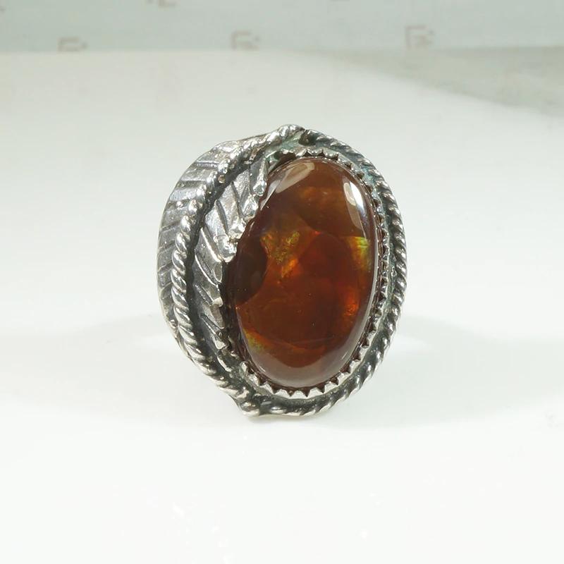 Fire Opal in Sterling Silver Ring