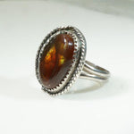 Fire Opal in Sterling Silver Ring