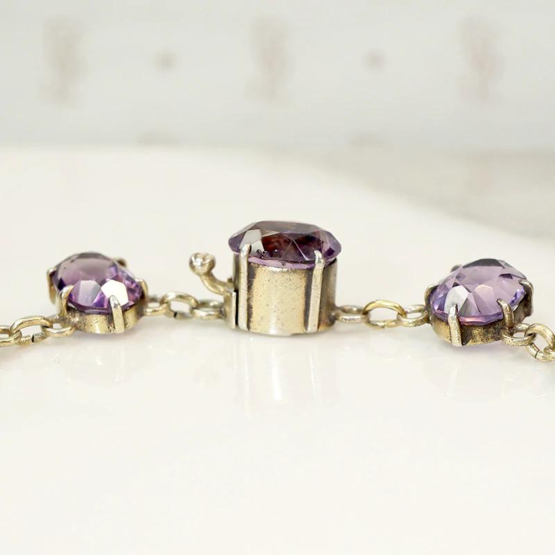 Stunning Antique Amethyst Rivière Necklace
