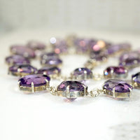 Stunning Antique Amethyst Rivière Necklace